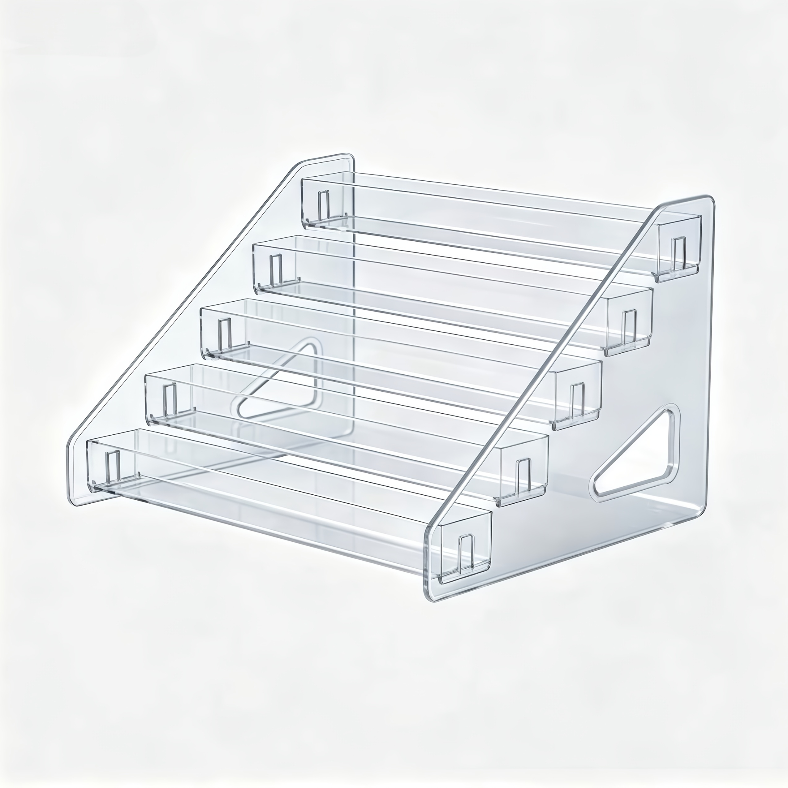 TEMU Présentoir à cartes à plusieurs niveaux 1 pièce, grand format, support de bureau multicouche pour petites cartes, à étages transparente, parfait
