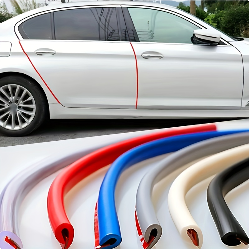 

Auto Door Edge Guard - 5m/196.8in Universal Rubber Car Door Protector Molding Trim Anti-scratch Tool For Vehicle Side Door/body - Easy Self-adhesive, Durable Corner Guards For Car Styling Protection