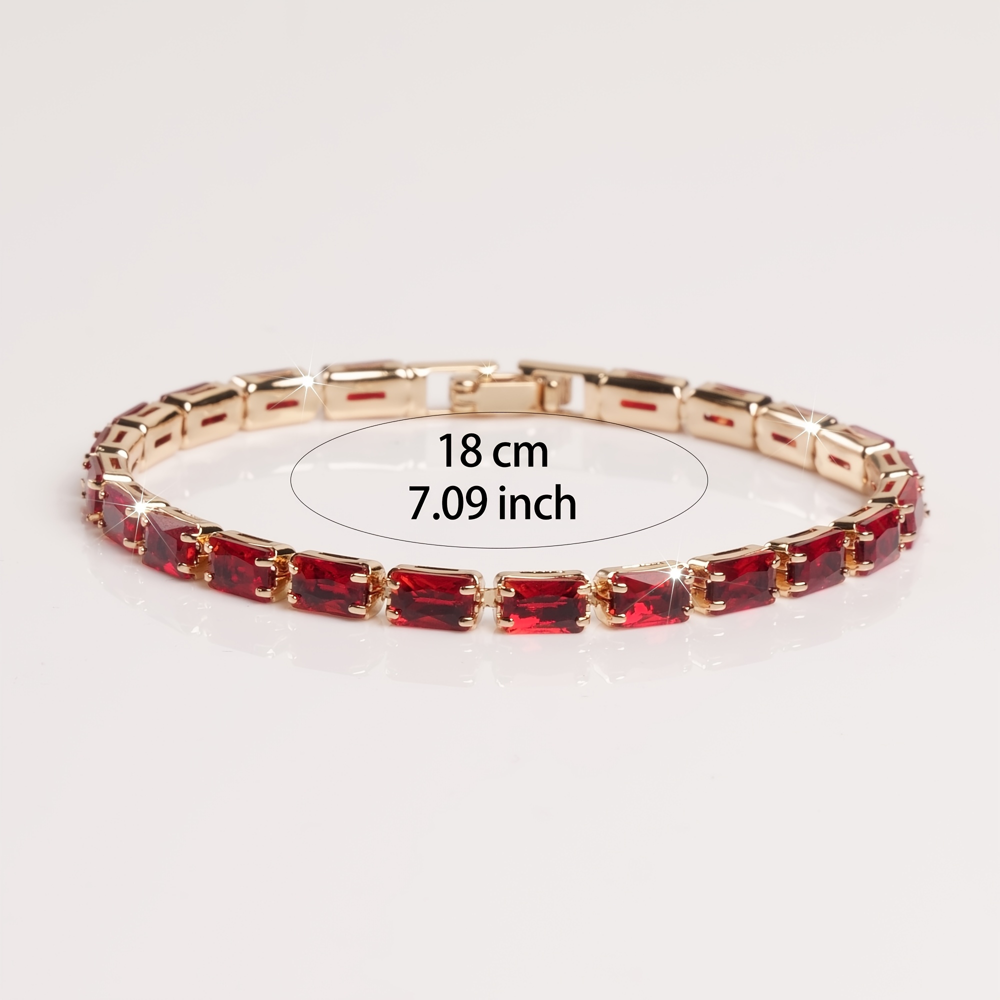 TEMU Pulsera rectangular de cadena sintética multicolor para mujer con un estilo elegante y lujoso, adecuada para banquetes y como accesorio (color