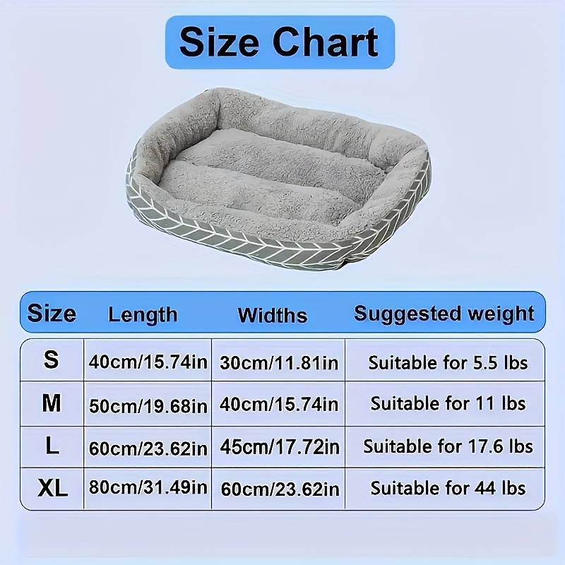 Winter Warmth Cat Bed - Ultra-Soft Plush Pad, No Assembly Required, 4 Sizes (M-XXL), Thick Cushion Suitable for Small, Medium, and Large Dogs & Cats, Pet Sofa, Comfortable Cat Nest, Oversized Cat Bed, Thick Cat Bed, High Quality, for Cat Lovers