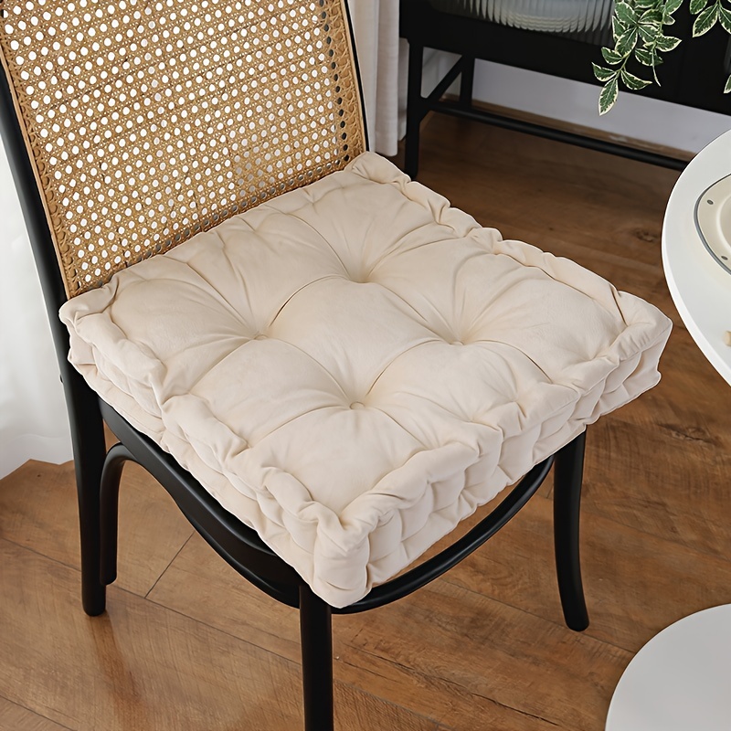 1pc Of Modern Solid-color Seat Cushion, Soft And Breathable, Multifunctional Square Chair Pad, Suitable For Office, Home, And Dining