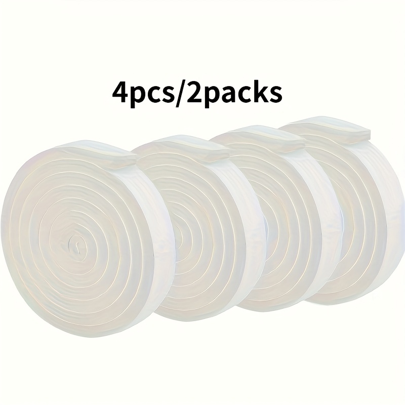 Image of 4 Rolls 4m Foam Self-adhesive Door Window Sealing Strip Wearable Sliding Dustproof Sponge Strip Soundproof Home Insulation Sealing Tapes