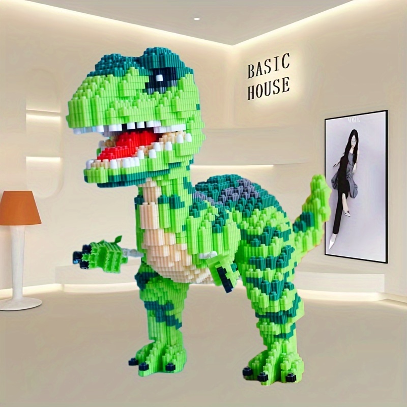 5000 ADET Dinozor Yapım Blokları Oyuncak: Yüksek Zorluk 3D T-Rex Modeli - 14 Yaş ve Üzeri İçin Uygun - Diğer Plastik Malzeme
