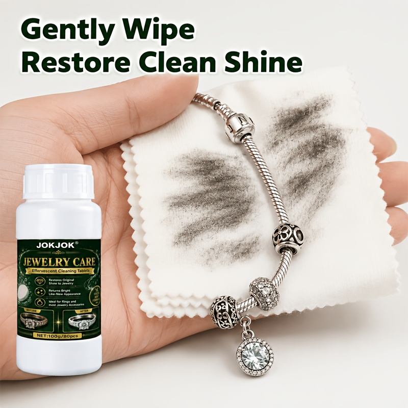80pcs Jewelry Cleaning Tablets for Effervescent Care