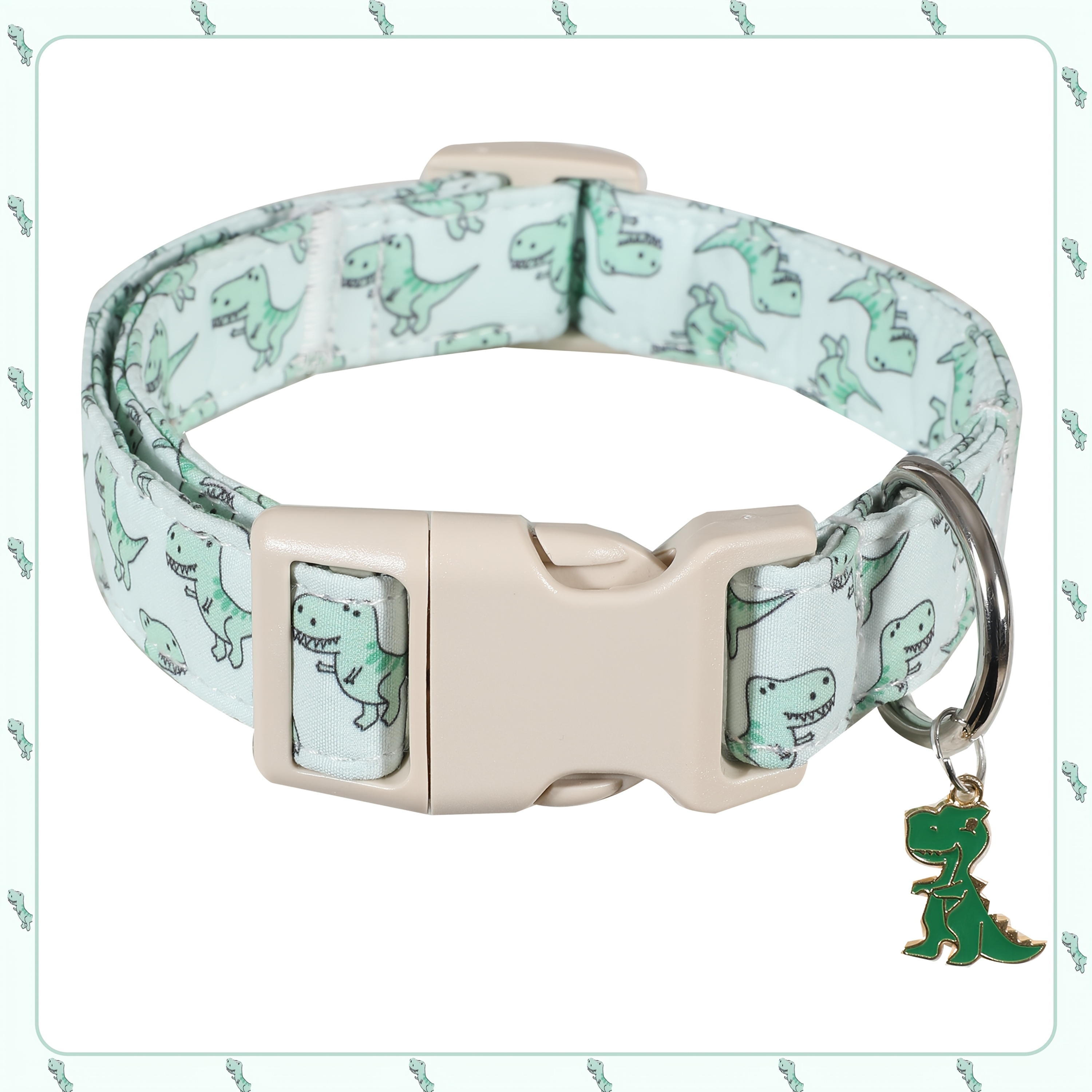 Dragon Dog Collar, Soft Adjustable Fabric Collar for All Dog Sizes
