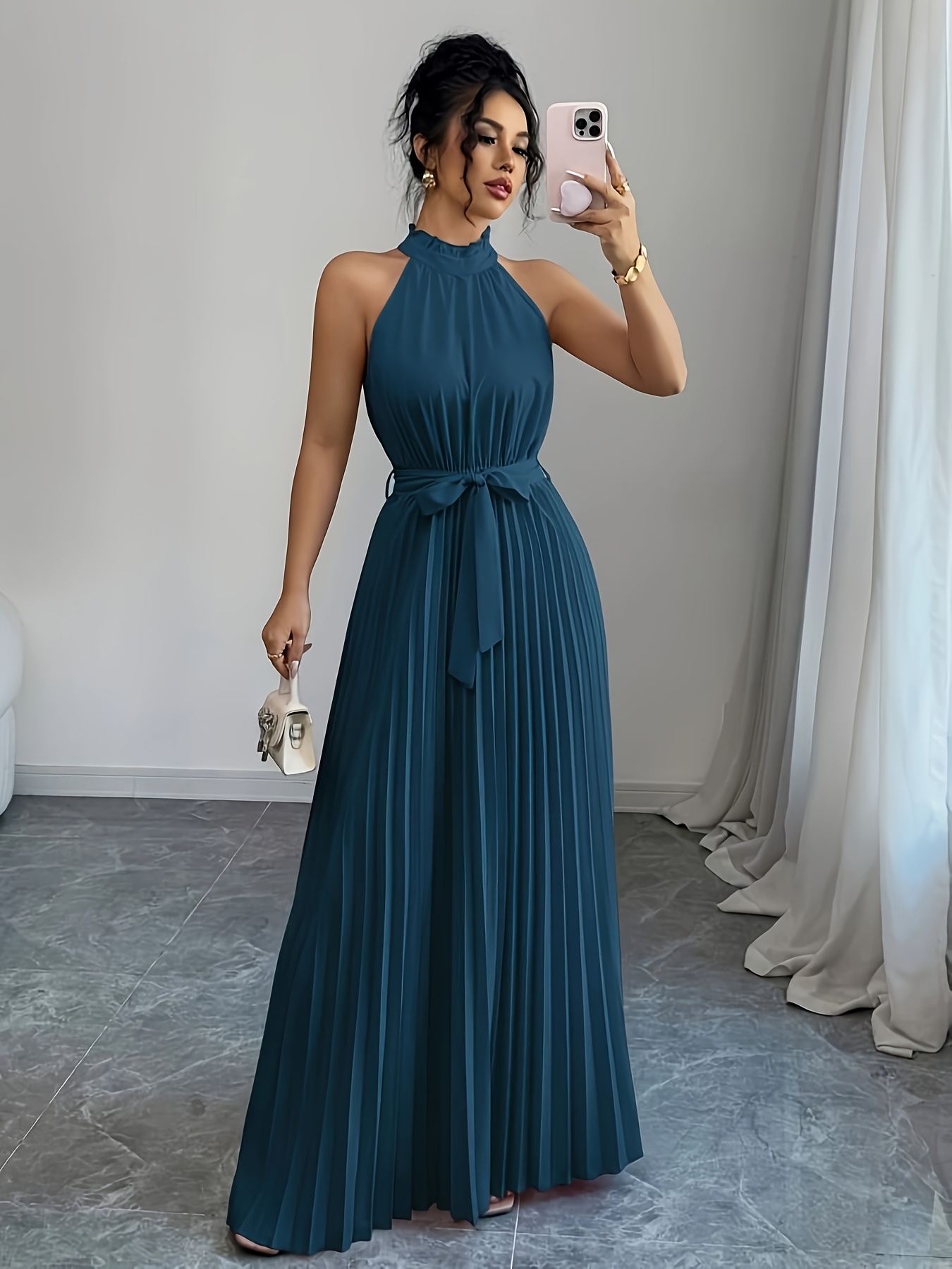 elegant green dress sold on Temu United States