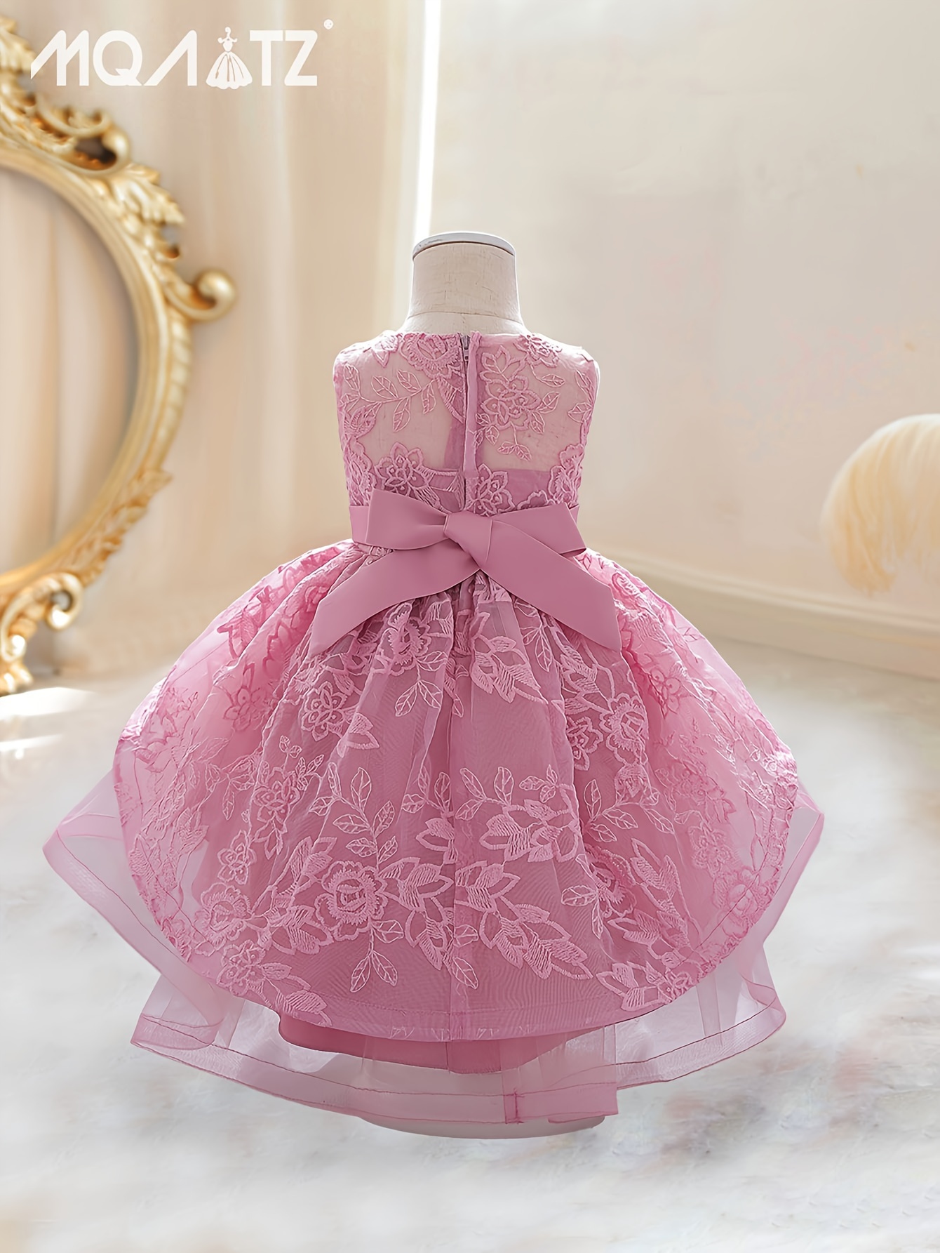 New 0-5 Years Baby Girls Embroidery Vestidos Dress Newborn Kids Flower  Wedding Princess Dresses for