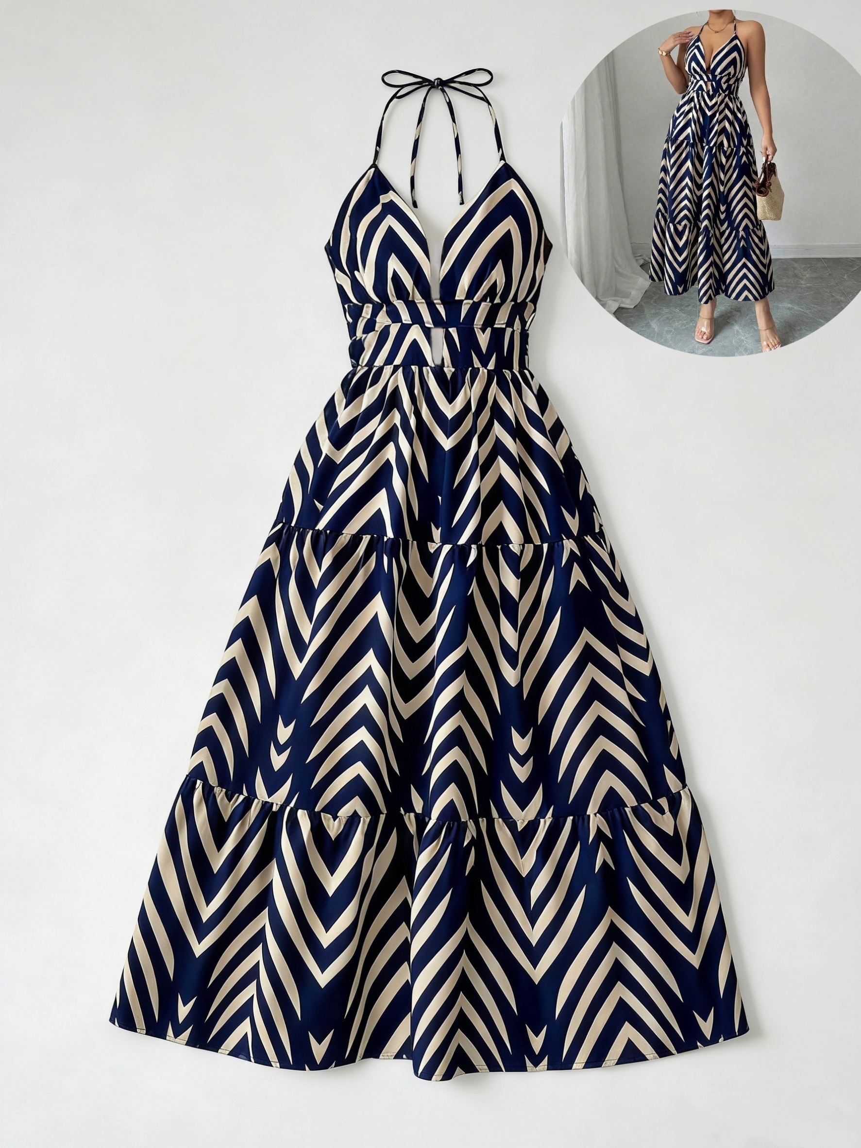 sachin and babi light blue dress Empire Waist Summer Maxi Dress