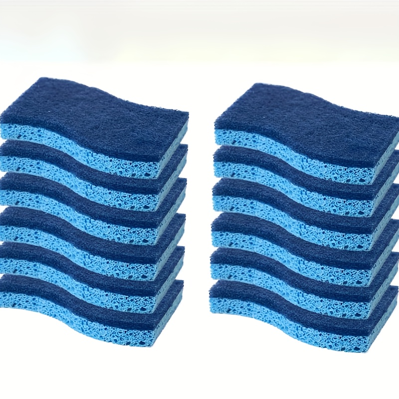Scratch-Free Cleaning Sponge, Suitable for Dishwashing, Quick and Efficient Stain Removal, Powerful Daily Cleaning Power, Perfect for Kitchen and Dining Table Use, Sponge For Washing Dishes, Dishwasher Sponge, Kitchen Sponge, Dish Sponge, Blue Non Scratch Scrub Sponge, Cleaningshower Sponge, Super Absorbent Sponge, Handheld Thickened Cleaning Sponge With Handle, Dishwashing Sponge For Kitchen