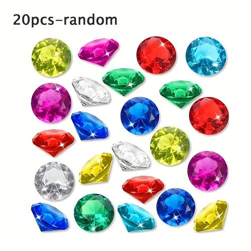 /100/200 stk. tauch-edelsteine pool-perlen, große acryl-edelsteine, große edelsteine, piratenschatztruhe, sommer-unterwasser-schwimmperlen für geburtstags-schwimmbad-party-mitgebsel