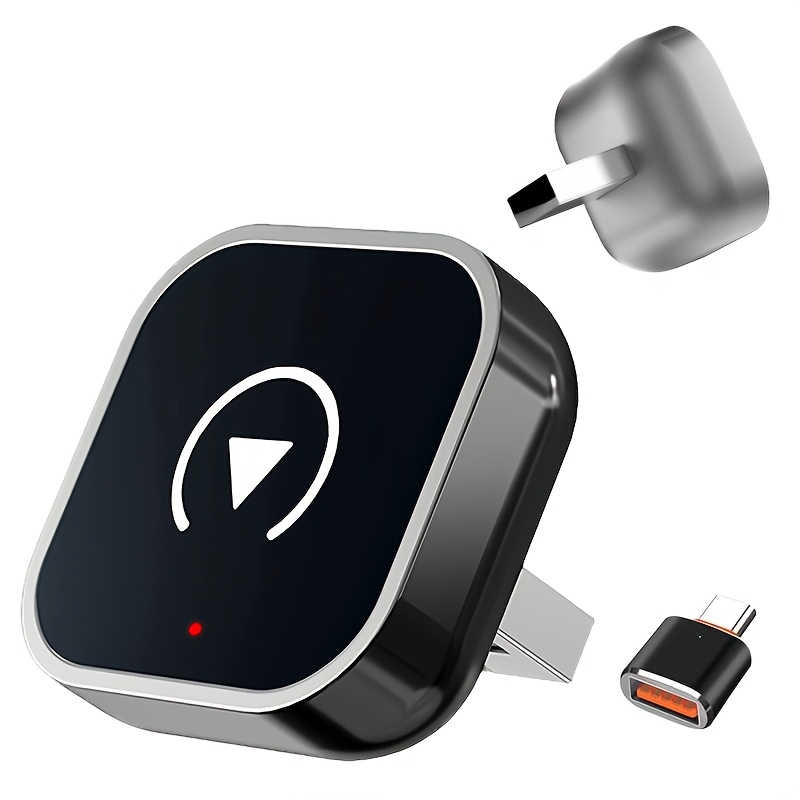 2-v-1 brezžični adapter za Carplay in Auto - Plug and Play avtomatska povezava, 0,5 s zamuda, podpora za brezžično in Wi-Fi povezavo, kompakt