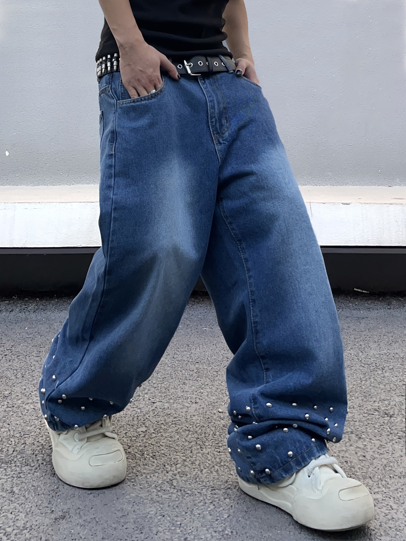 Men Hip Hop Jeans - Temu