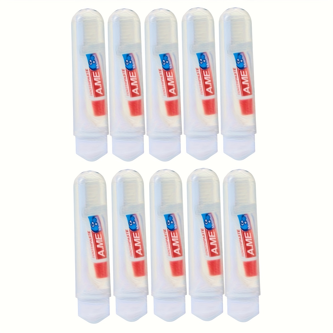 12pcs Portable Folding Toothbrush Set with Soft Bristles and Toothpaste