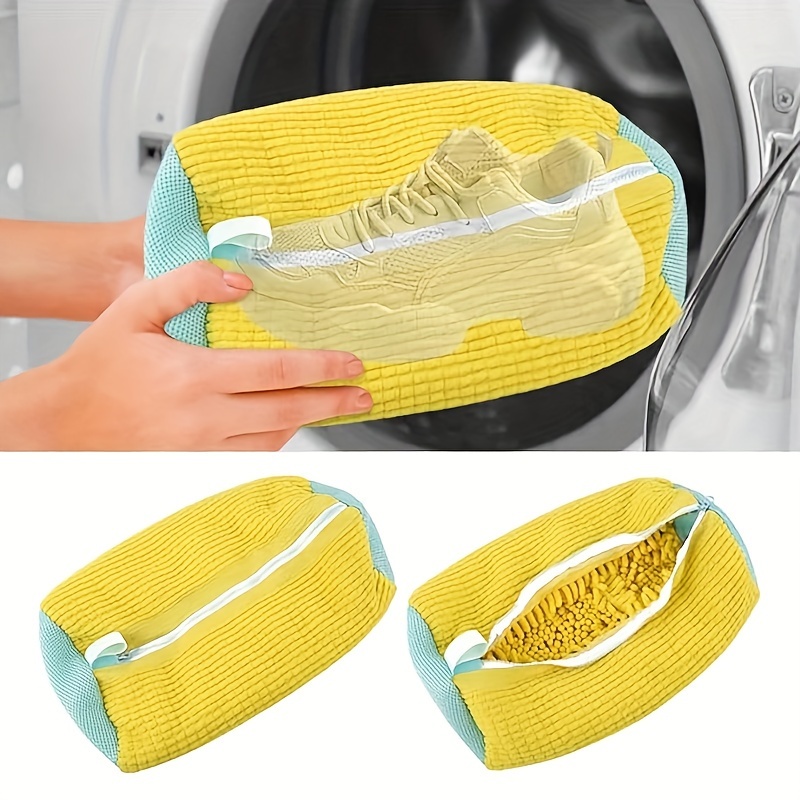 

1pc Shoe Wash Bag For Washing Machines - Anti-deformation, Zippered Laundry Protector For Footwear Laundry Wash Bag Shoe Washing Machine