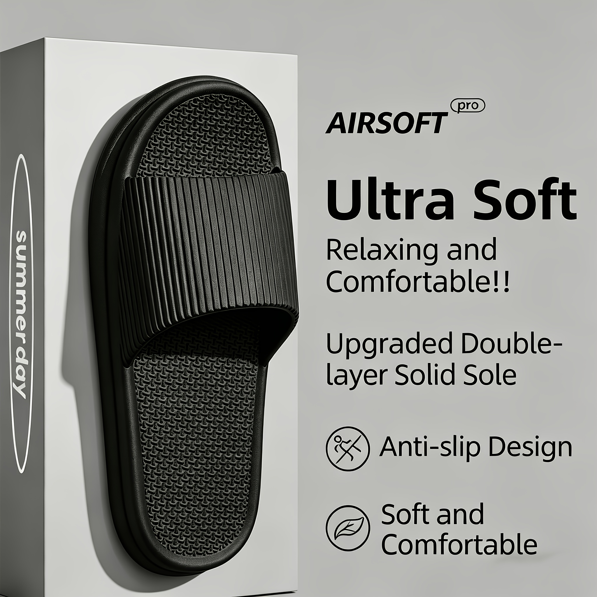 Image of Women's Slippers Arch Support Slides Soft Comfortable Skin- Footwear, Women Shoes