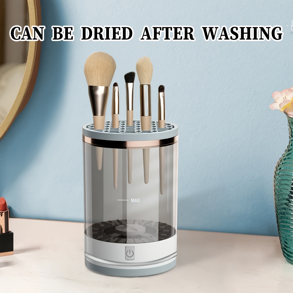 usb rechargeable electric makeup brush cleaner quick   deep cleaning machine for all brush types portable design ideal for   use   tools gift for women friends details 7