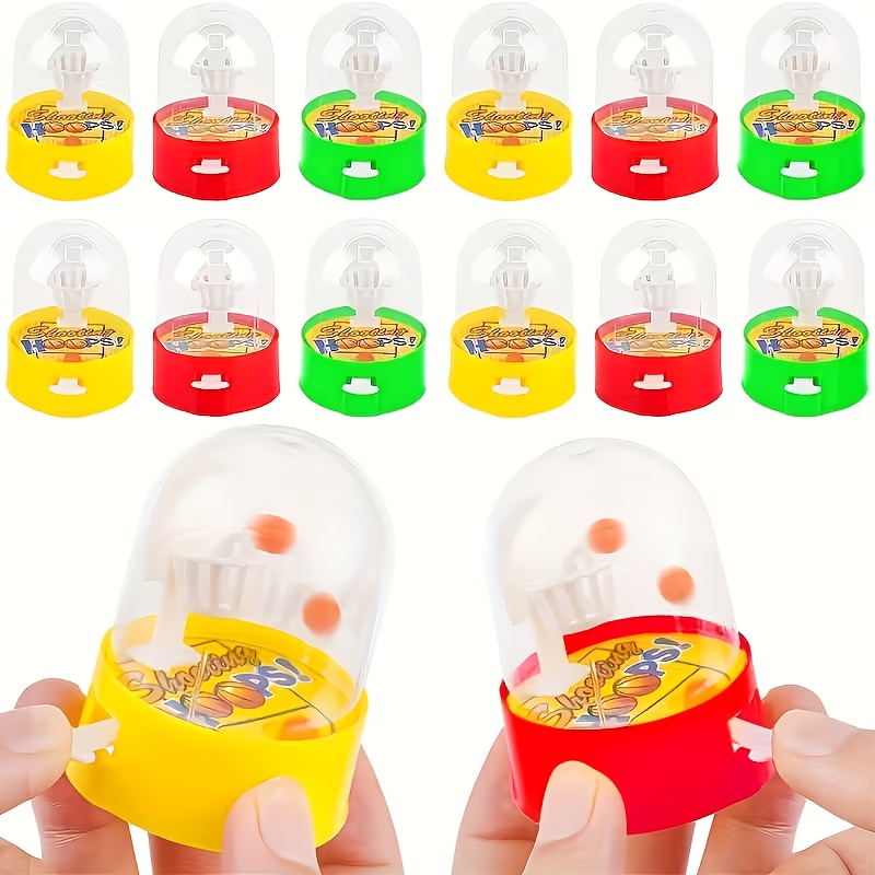 6pcs Handheld Basketball Game Toy, Party Favor Bag, Mixed Colors, Holiday Party Toy, Filling Toy (no Battery)