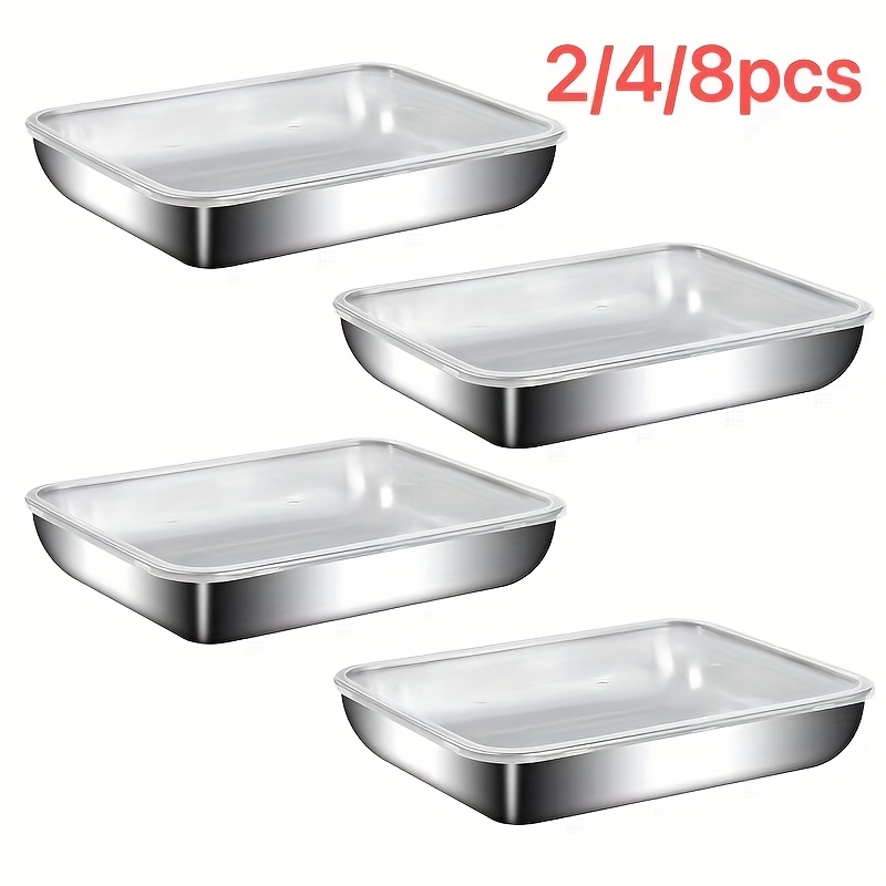 

Stackable, Stainless Steel Food Storage Containers 2/4/8pcs - Large Capacity With , Dishwasher Safe, Meal Prep, Lunch & Outdoor Picnics