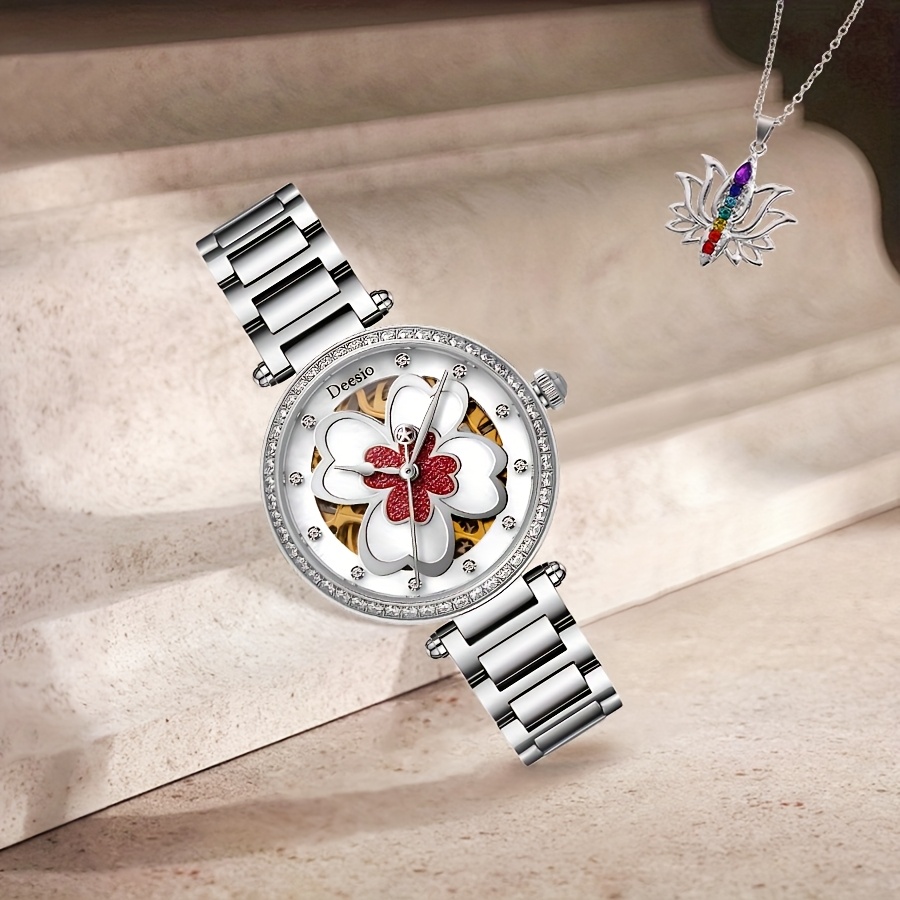Stylish Women's Automatic Mechanical Watch, Trendy Design