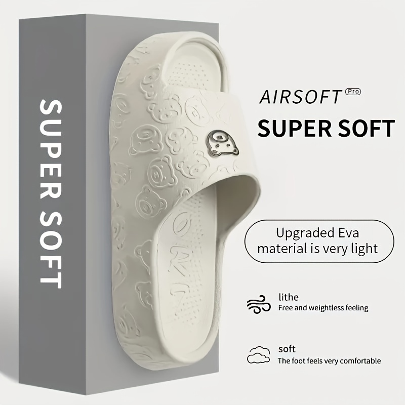 Little Bear Lady Slippers, Anti-slip Wear-resistant Quick-drying EVA Material, Multiple Colors Available