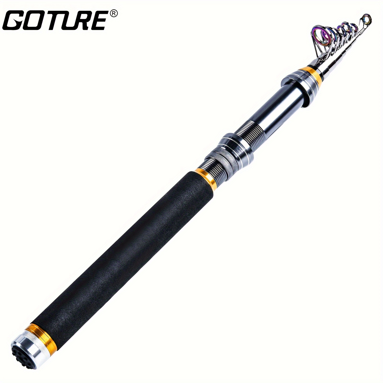 Fishing Rods Portable Carbon Fiber Fishing Rod Fishing Set 210cm with  Suitcase with Comfortable Eva Handle for Saltwater Or Freshwater Carp Rod