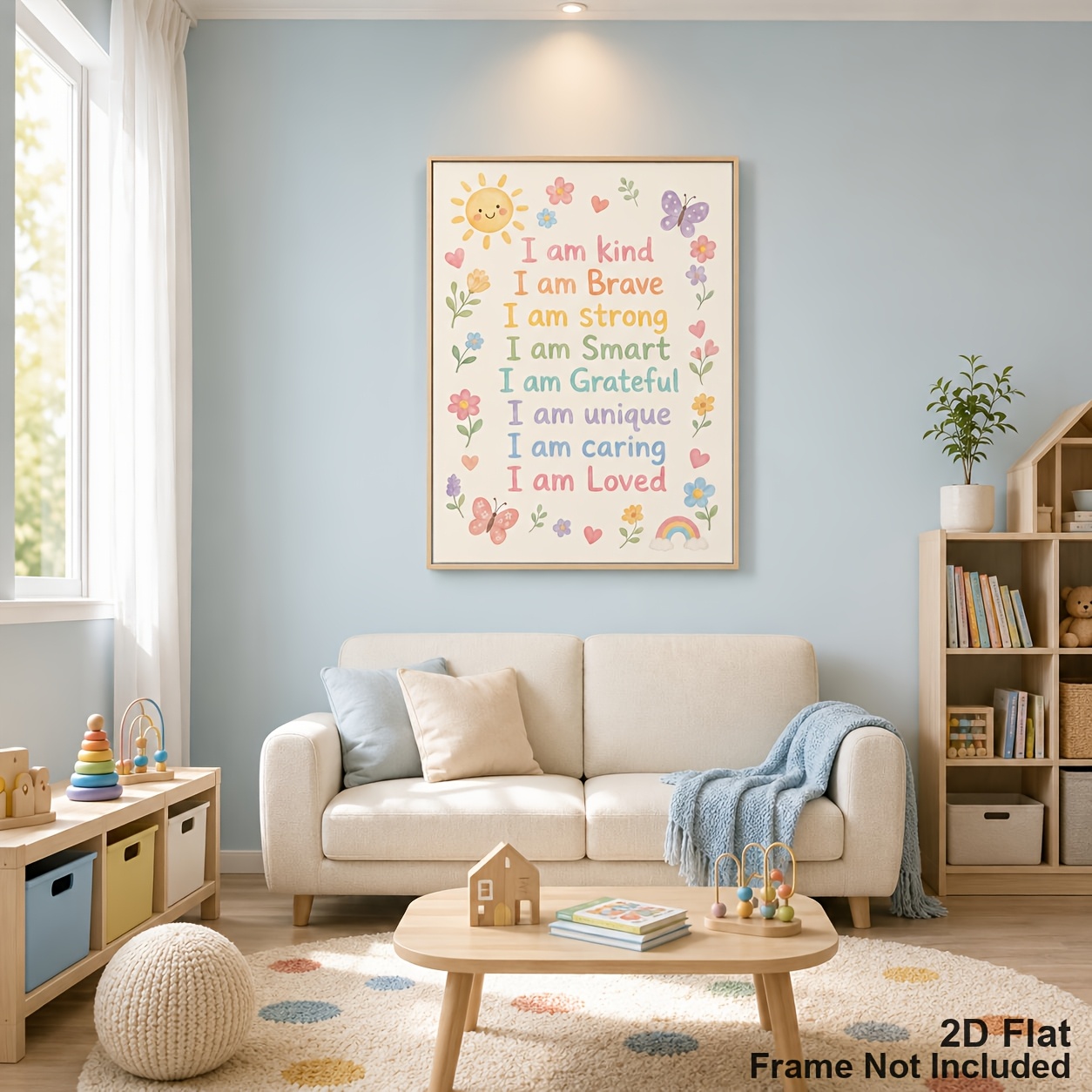 Children's Positive Affirmation Watercolor Art Poster