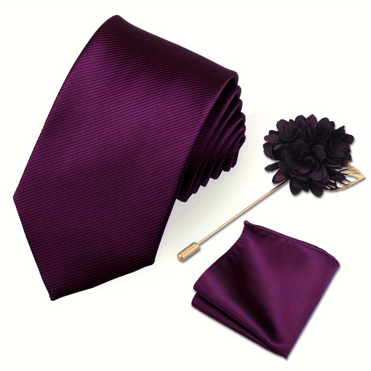 muška  , ukrasni kroj   bedževa - trodijelni poklon za muškarce, koji sadrži klasični boutonniere, kravate u jednoj  , prugaste kravate i vjenčane kravate prikladne za   i zabave.