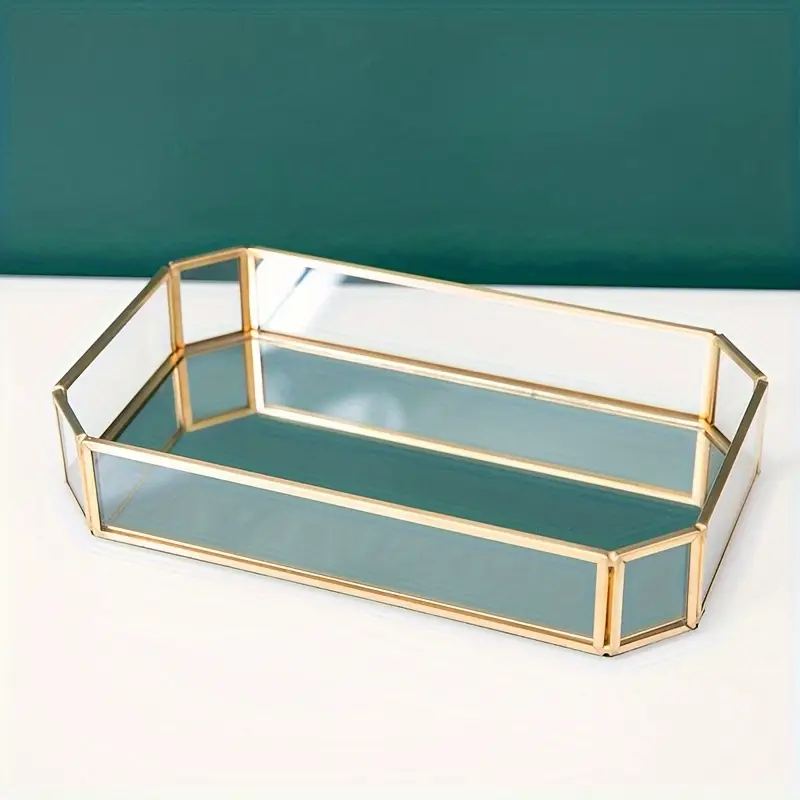 1pc vintage golden glass tray - Temu 1pc vintage golden glass tray - Temu