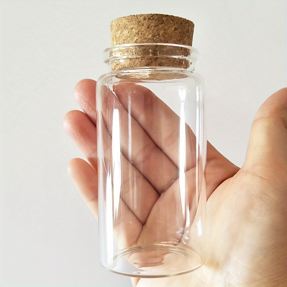 

Contemporary Glass Decorative Bottles With Cork Stopper - 1 Piece, Mini Round Wishing Bottle, Hand Wash Only, For Weddings, Graduations, Celebrations - Reusable, Ideal For Party Favors And Diy Crafts