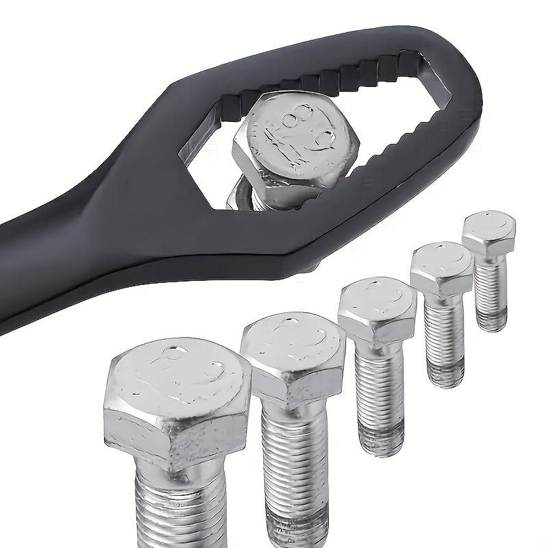 TEMU 1pc Multifunctional Black 5mm Thickness T-shaped Wrench, Universal Double-ended Socket Wrench Toolbox - Adjustable Range 3-17mm! Automotive And