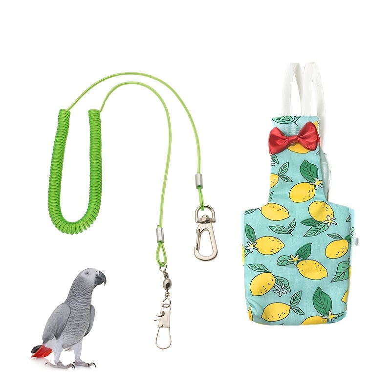 TEMU Bird Diaper Pants With Leash And Lead Rope, Pigeon Diapers And Leashes, Cockatiel Parrot Diapers, Bird Diapers, Pigeon Pants, Bird Clothing