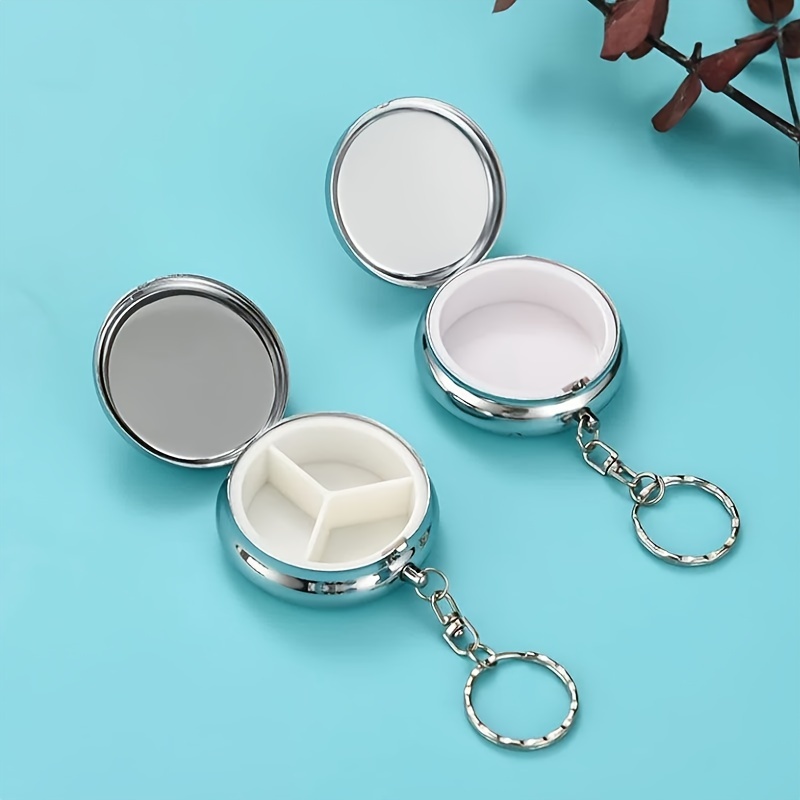 

Steel 3-compartment Keychain - & Portable Organizer,