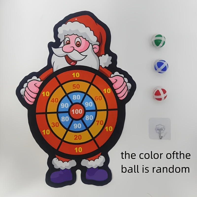 TEMU Jeu de fléchettes Père Noël pour enfants, jeu de parent-enfant sûr et pointes, jeu interactif d'intérieur et d'extérieur, cadeau de Noël parfait