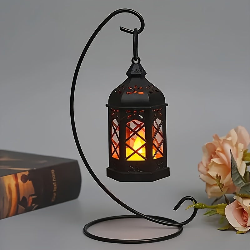 1/2pcs Mini Lantern Small Candle Lamp, Table Lamp, Suitable for Holiday Decoration Room Bedroom Atmosphere - Battery Powered with Battery - Perfect Choice for Christmas, Thanksgiving, Valentine's Day, Ramadan, New Year Gifts