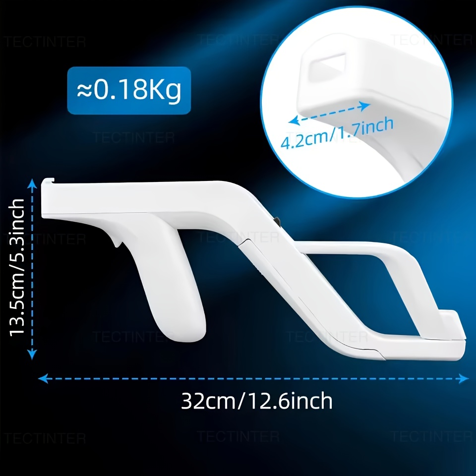 zapper gun für schießspiele, kompatibel mit nintendo wii motion plus remote und nunchuck