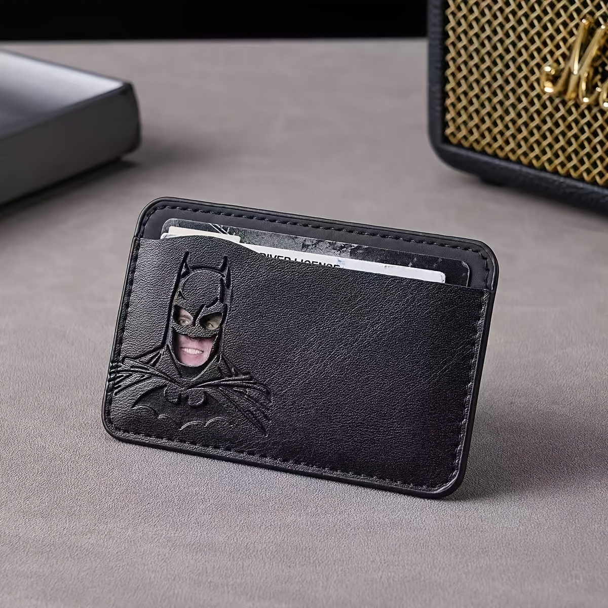 TEMU 1pc Warner . Batman Wallet Card Holder Coin Purse, Pu Material, Batman Hero Id Card Holder, License Holder, Best Father's Day Gift, Unisex,