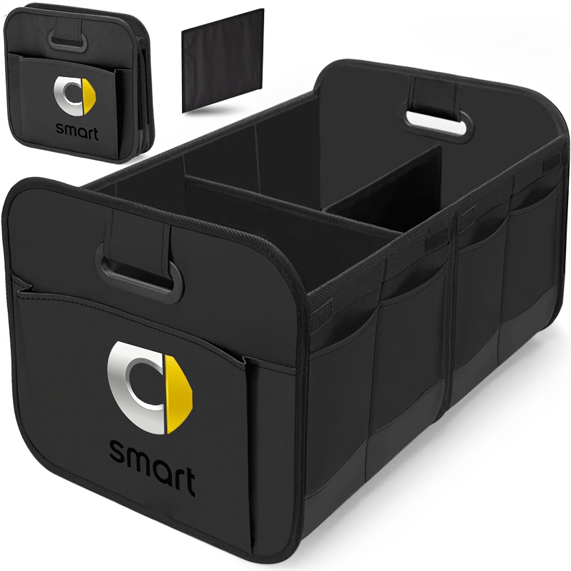 E-shop Smart Car LogoCar Klappbare Aufbewahrungsbox Schwarz, Minimalistischer Gepäck-Organizer, Platzsparend, Staubdicht, Strapazierfähiges