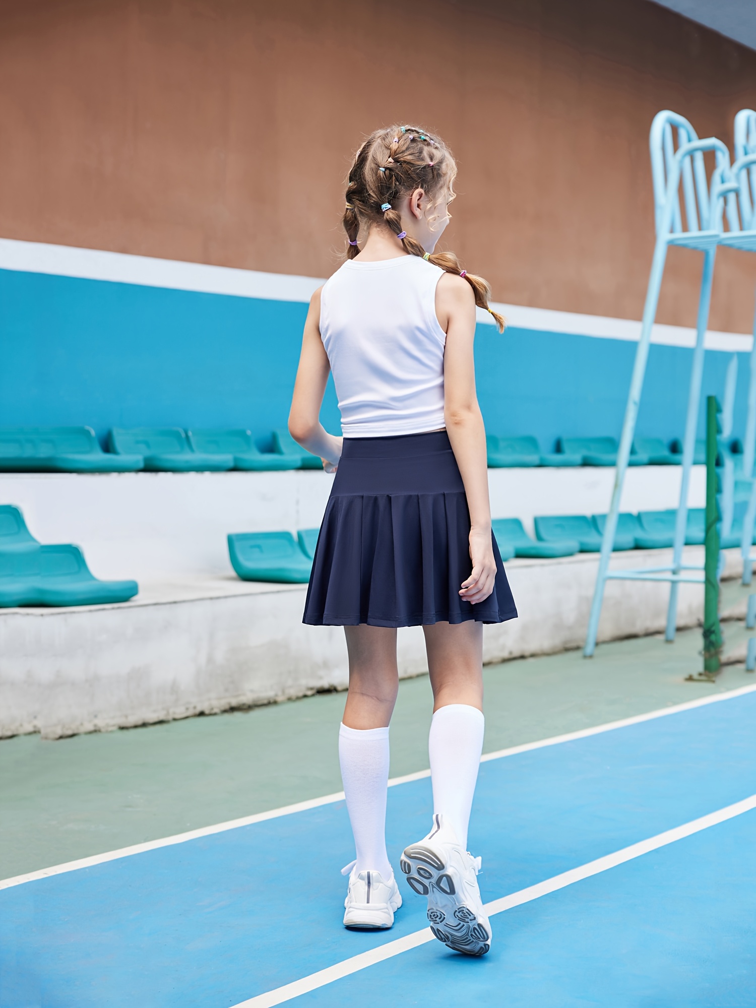 Jupe de tennis plissée DryMove™ - Blanc - FEMME | H&M FR