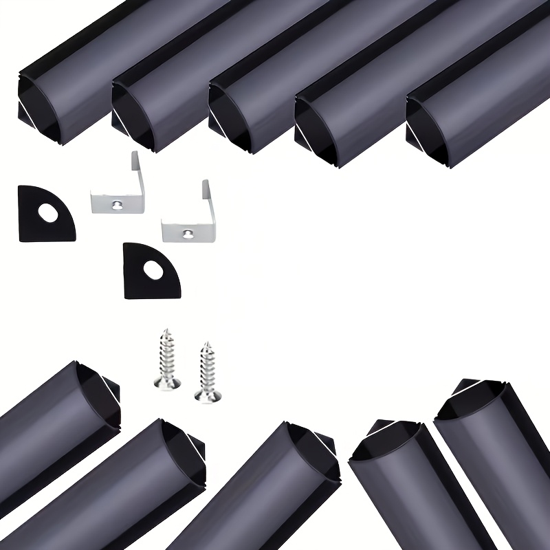 10pcs Linear Recessed Track Light Fixtures with Diffuser Covers