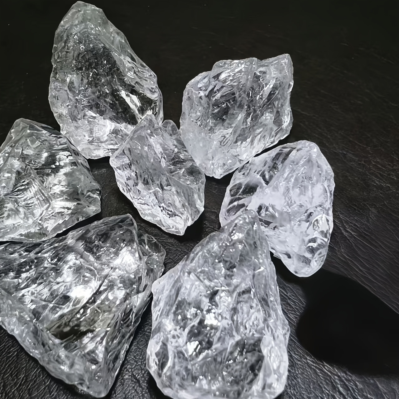 TEMU Ensemble de pierres bruttes de quartz naturel transparent en gros : 3 pièces, 5 pièces et 7 pièces, idéal pour la découpe, le meulage, la