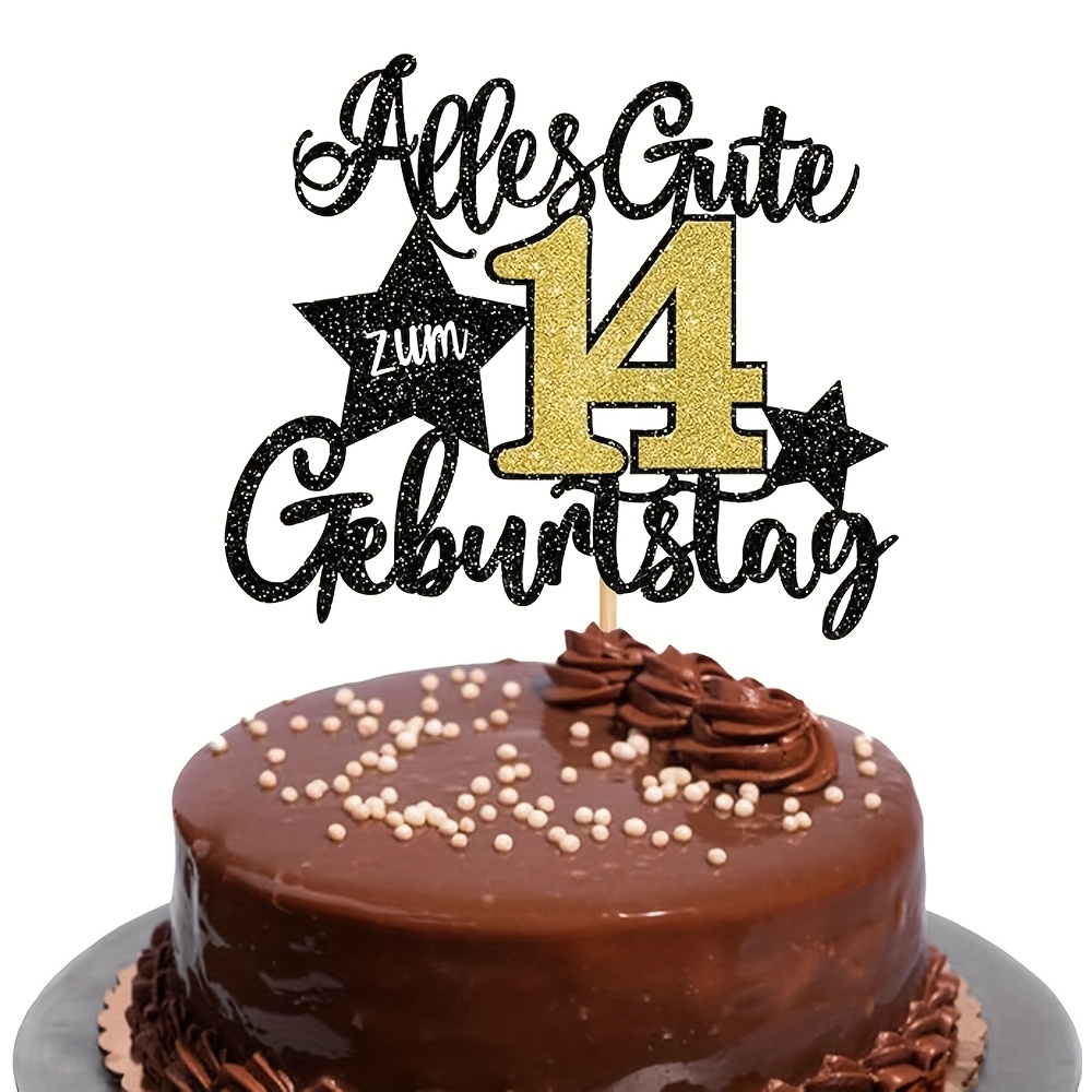 1pc 14th Birthday Everything Wonderful 14th Birthday Cake Decorated Happy 14th Birthday Cake Decorated For 14th Birthday Party Cake Decoration Supplies
