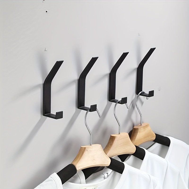 

6-piece Or 8-piece Stylish Aluminum Hooks With Secret Slot - Easy Install Over-the-door Hangers For Bathroom & Bedroom