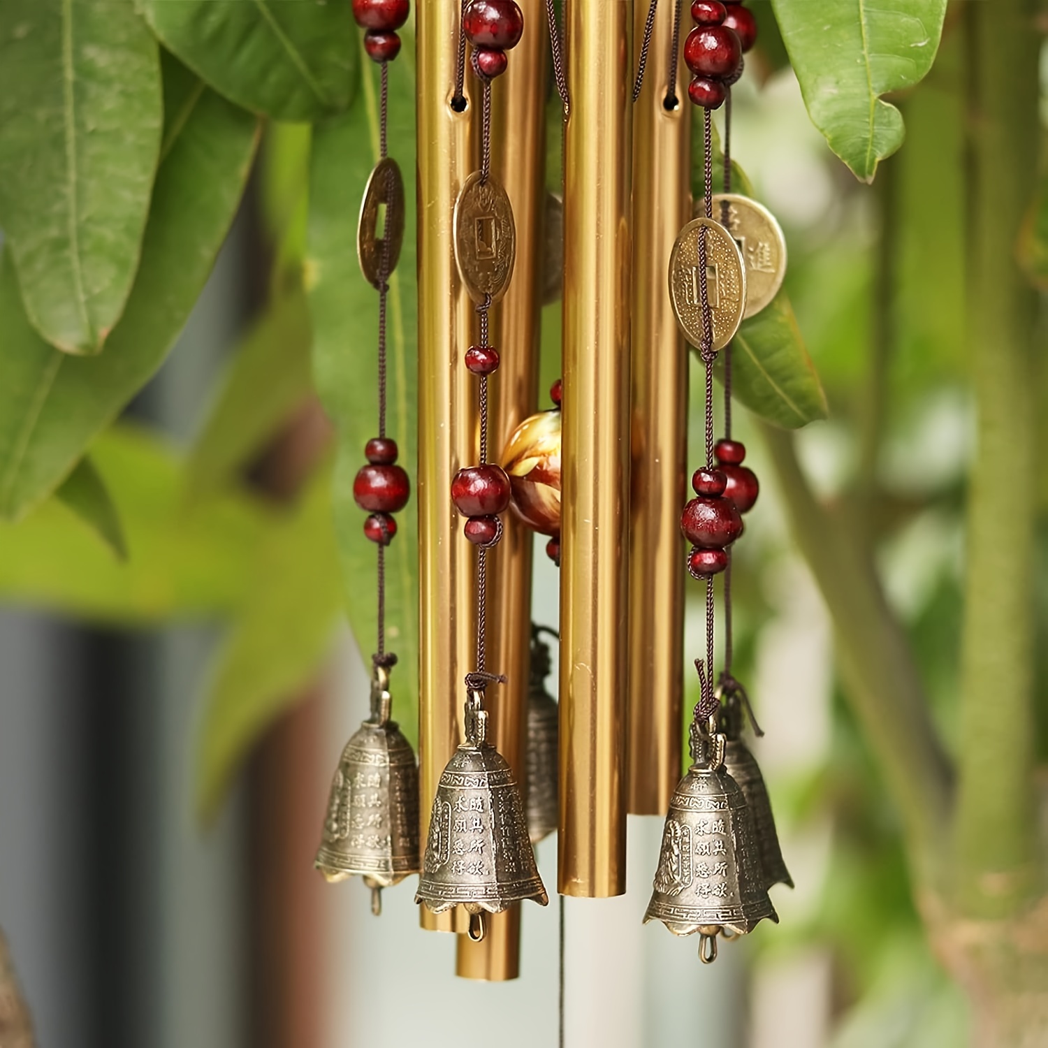 

1pc Traditional Retro Classic Courtyard Garden Outdoor Life Wind Chime Garden Terrace Backyard Hanging Decoration Positive Energy, Home Decoration Wind Chime