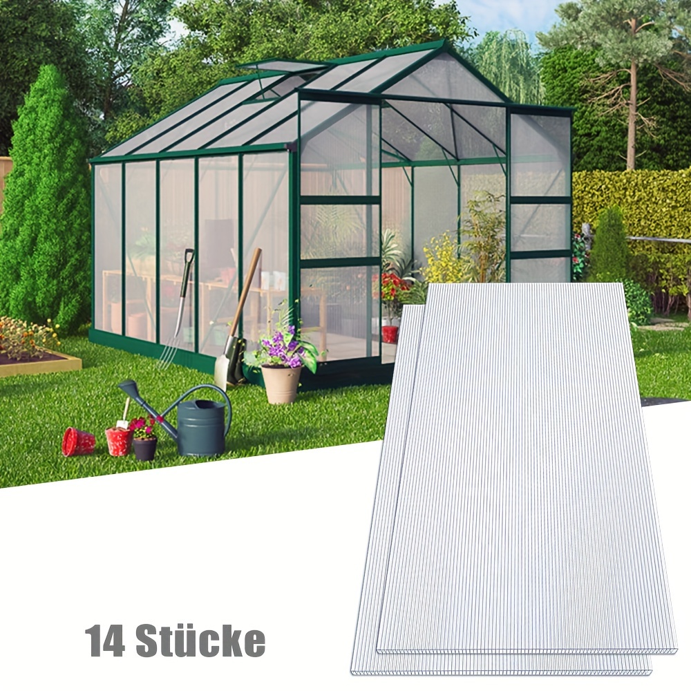 

Trmlbe Polycarbonate Sheet Double Mesh Sheet Transparent Sheet Uv Resistant For Greenhouse Garden Greenhouse