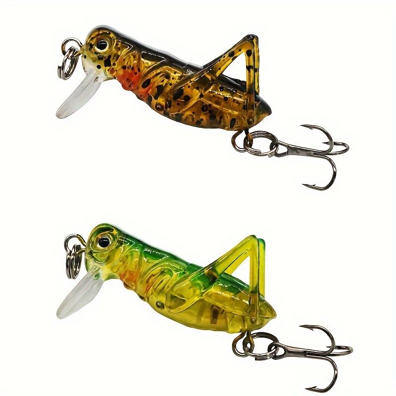  5Pcs Grasshopper Fishing Lure, Artificial Lifelike Bass Lure  Baits with Storage Box : Sports & Outdoors