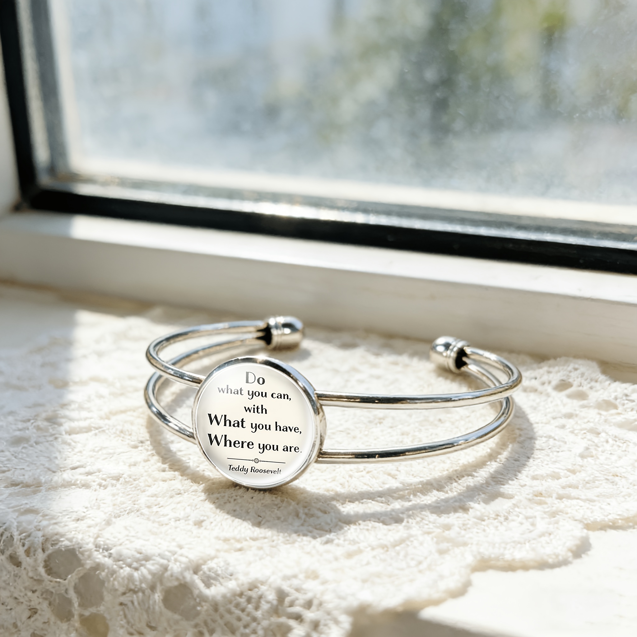Adjustable Open Bangle Bracelet with Classic Design