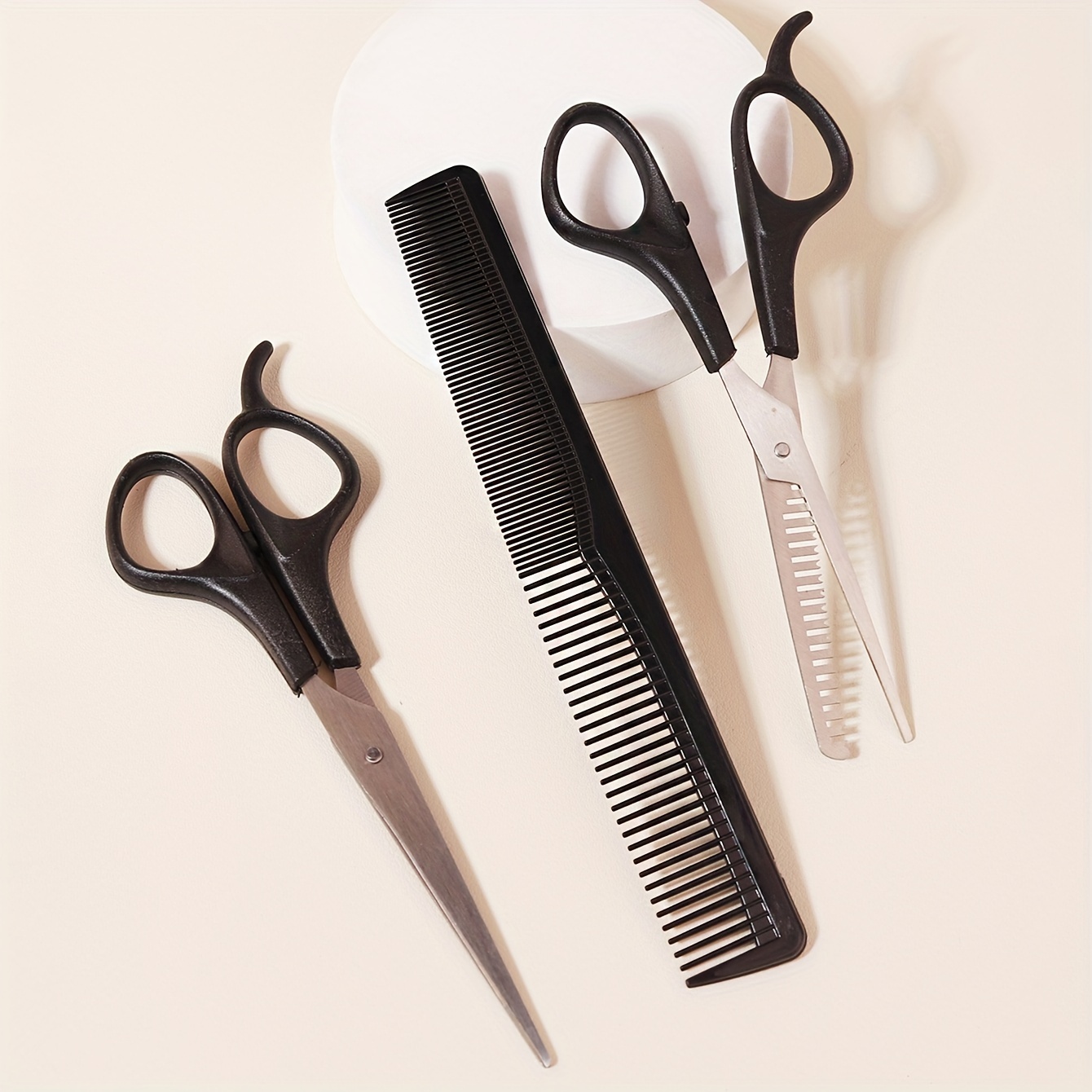 

3pcs Outils de coiffure, Ciseaux de , Ciseaux à effiler, Tondeuse à cheveux, Peigne à cheveux portable, Peigne à , de coiffure utilisés dans les salons de coiffure