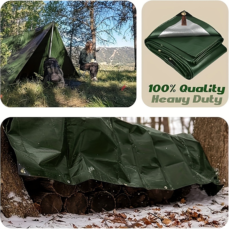 

2pcs Thick Medium Heavy Duty Tarps For Outdoor Rain Cover, Tarpaulin For Pool Cover And Camping Tent