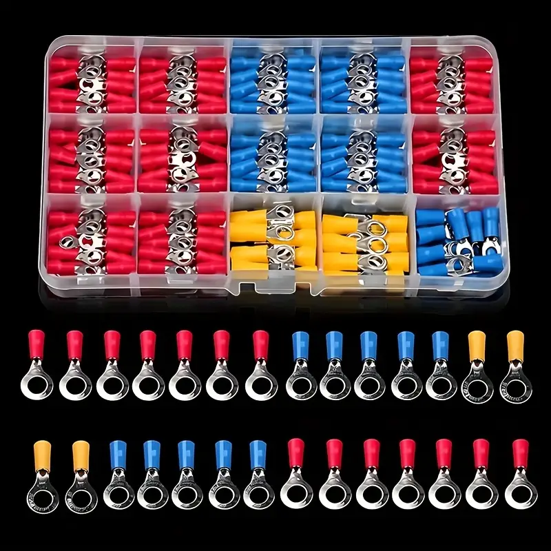 Cable Ends Terminals Connectors, 102 PCS Assorted Spade Cable Ends Terminals Connectors, 102 PCS Assorted Spade