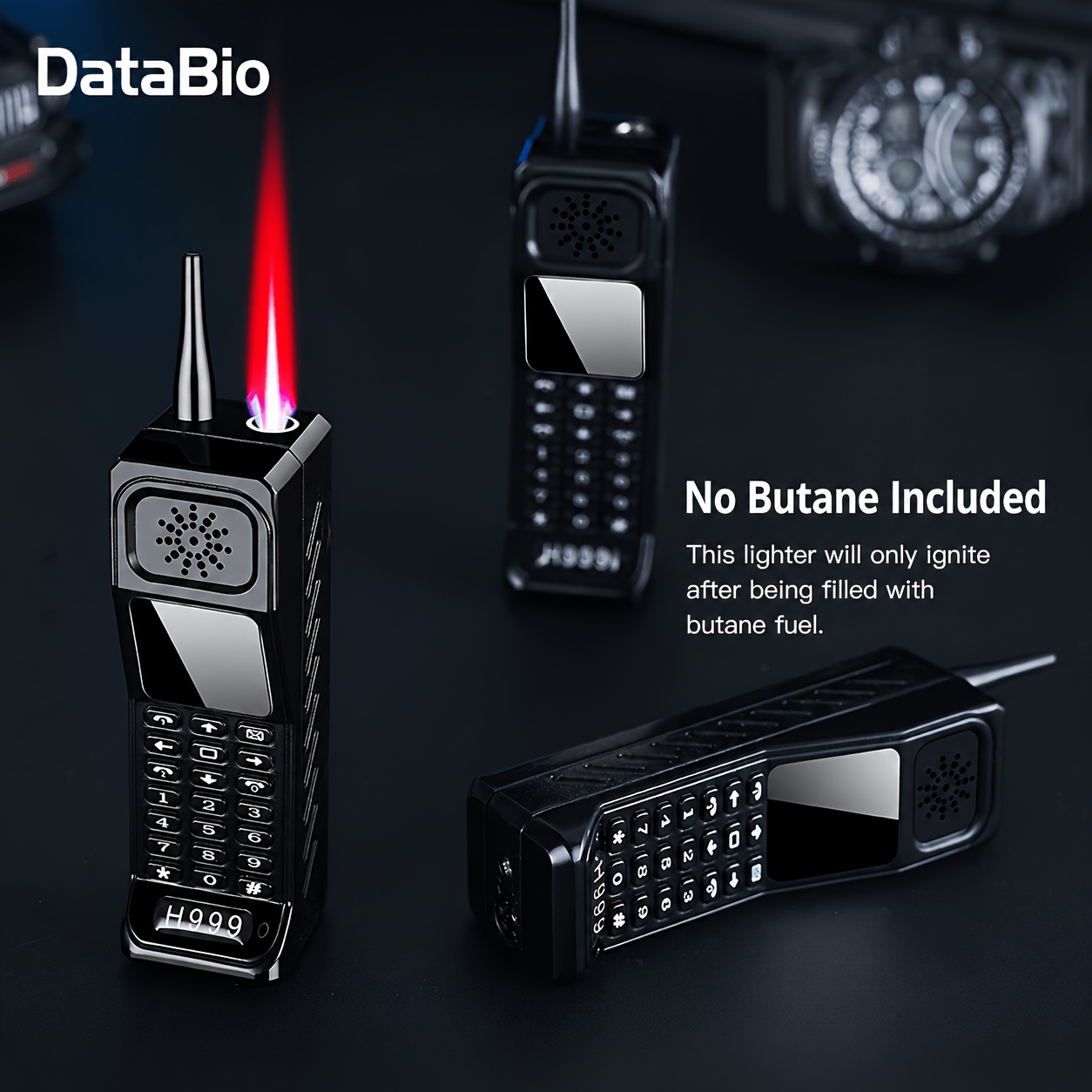temu cigarette lighters (No Butane)* Windproof Jet Flame * Vintage Cell Phone Styling Jewelry  Lighter, Retro Metal Nostalgia Classic Adjustable Metal Inflatable Lighter  for Home Office Desktop Collection Jewelry, Holiday